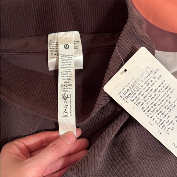 Ribbed Softstreme Flared Pant Espresso Color - Picture 3 of 4